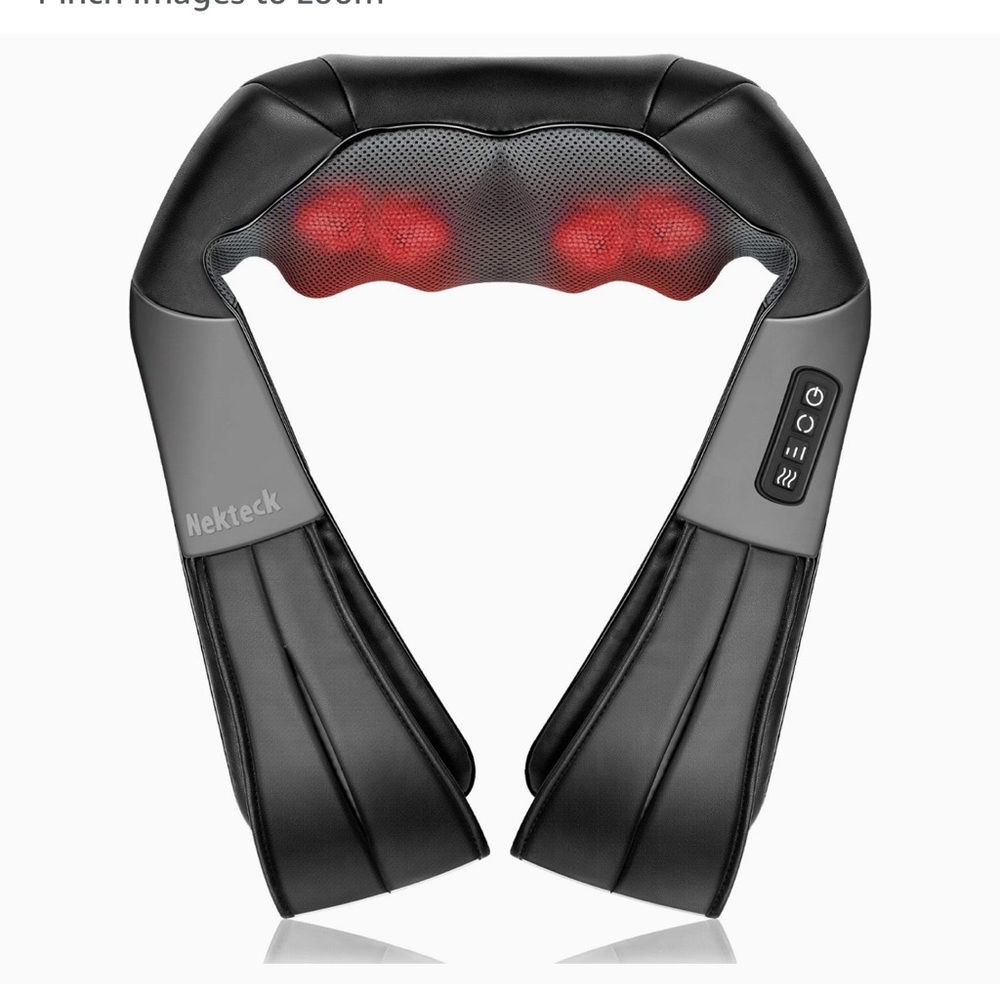 Nekteck Shiatsu Neck and Back Massager with Soothing Heat